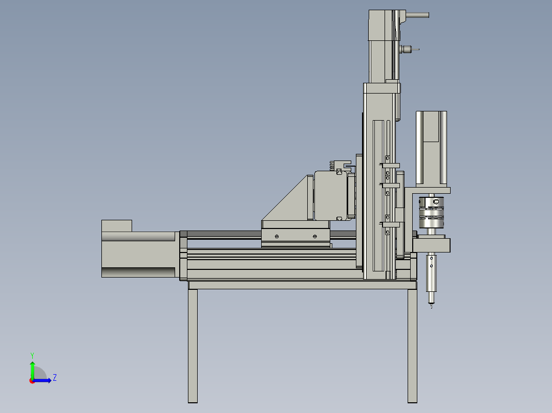 基于PLC的工业取料机械手左视图