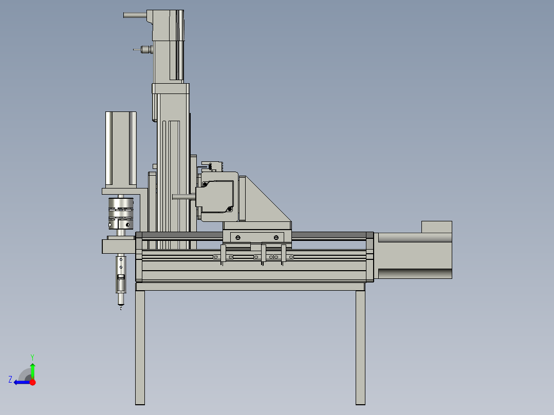 基于PLC的工业取料机械手右视图
