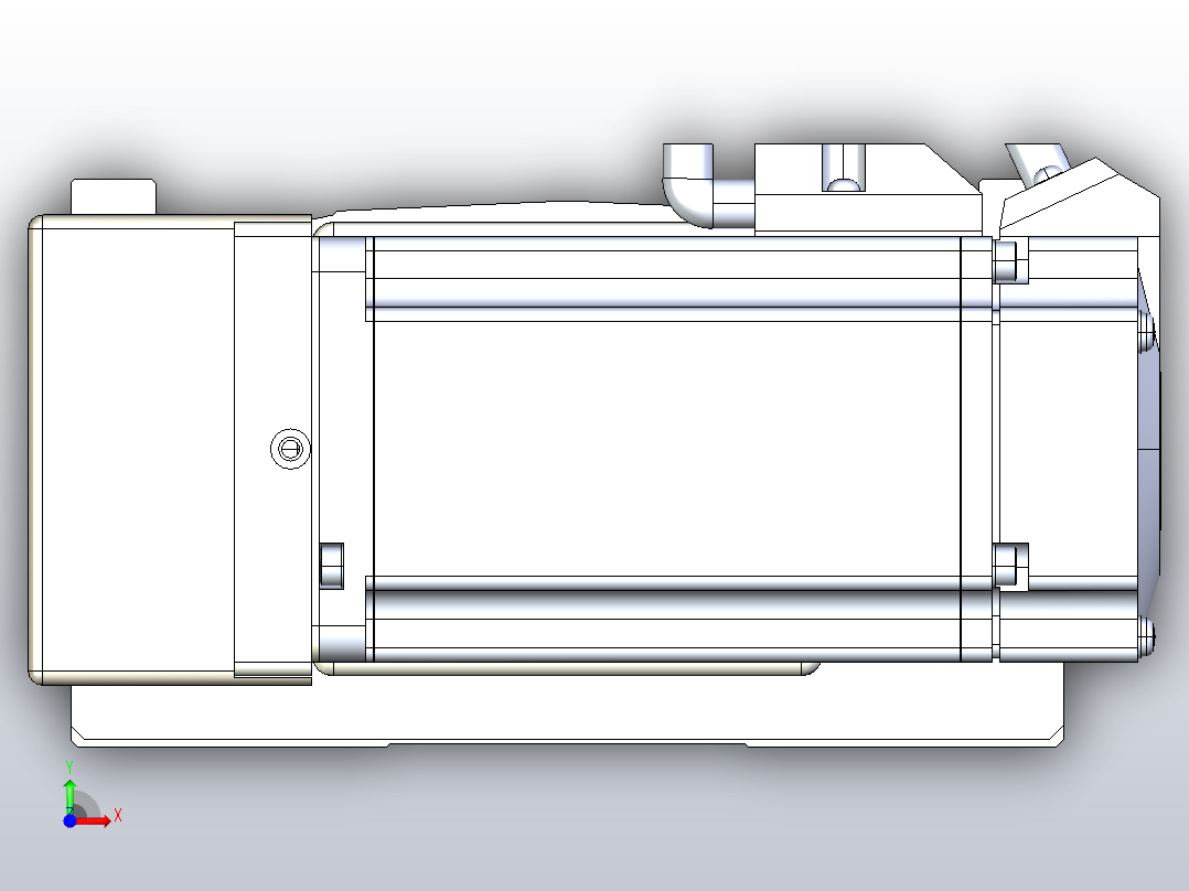 皮带直线轴半封闭可选导轨TPA-HNB-140D-120-L1200-ML-C-P40-N3前视图