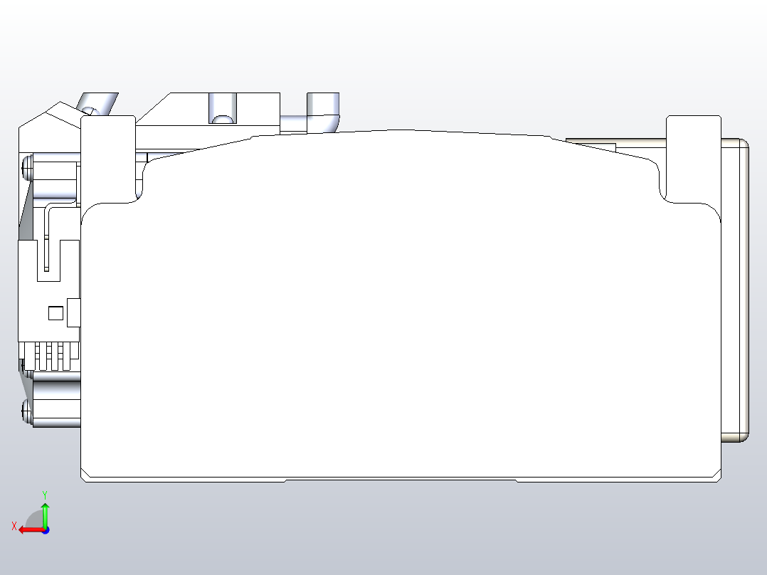 皮带直线轴半封闭可选导轨TPA-HNB-140D-120-L1200-ML-C-P40-N3后视图