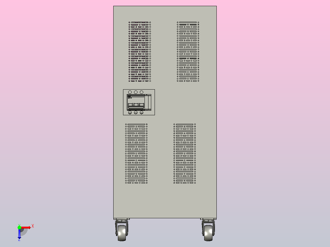 TNS1-9自动交流稳压器三维模型202012俯视图