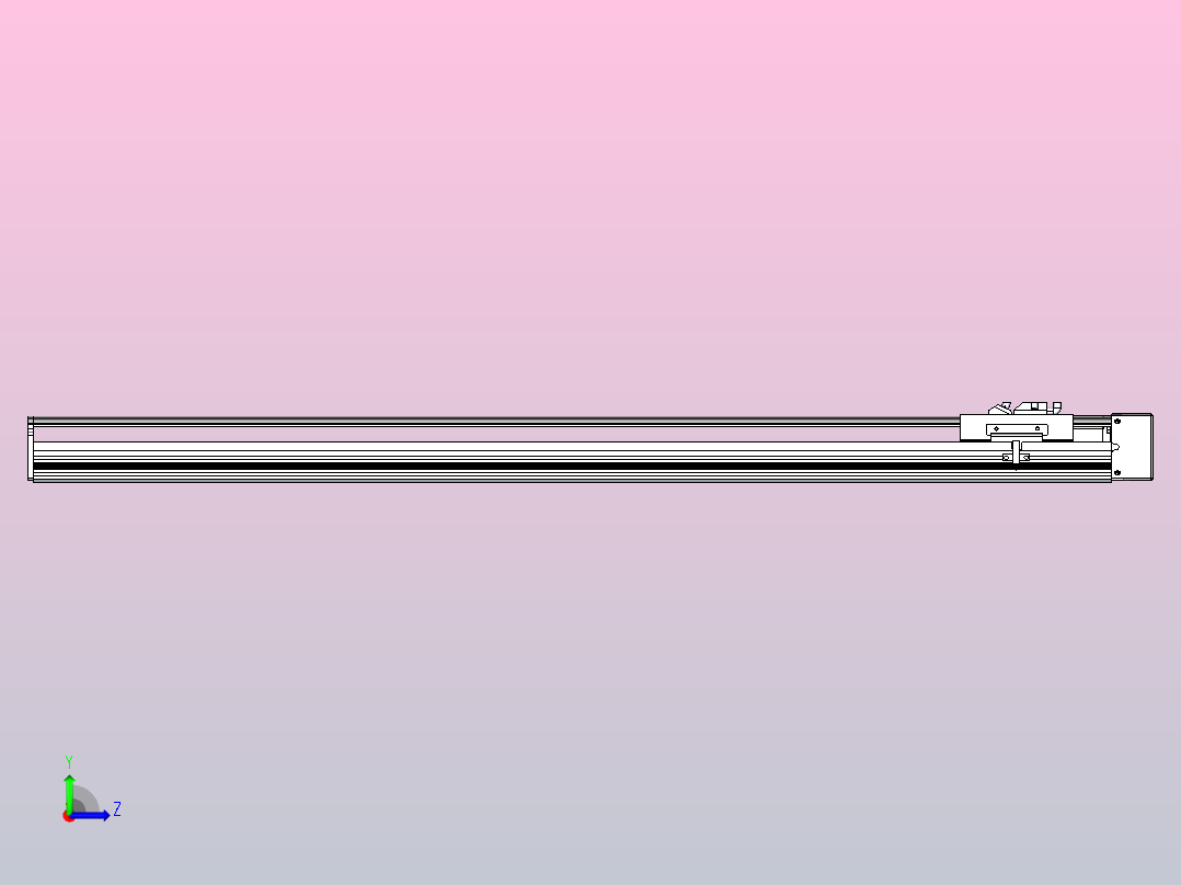 日规模组半封闭丝杆TPA-HNR-105D-1610C-L850-MR-C-P40-N3左视图
