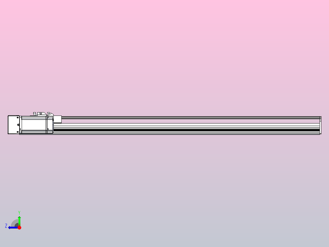 日规模组半封闭丝杆TPA-HNR-105D-1610C-L850-MR-C-P40-N3右视图