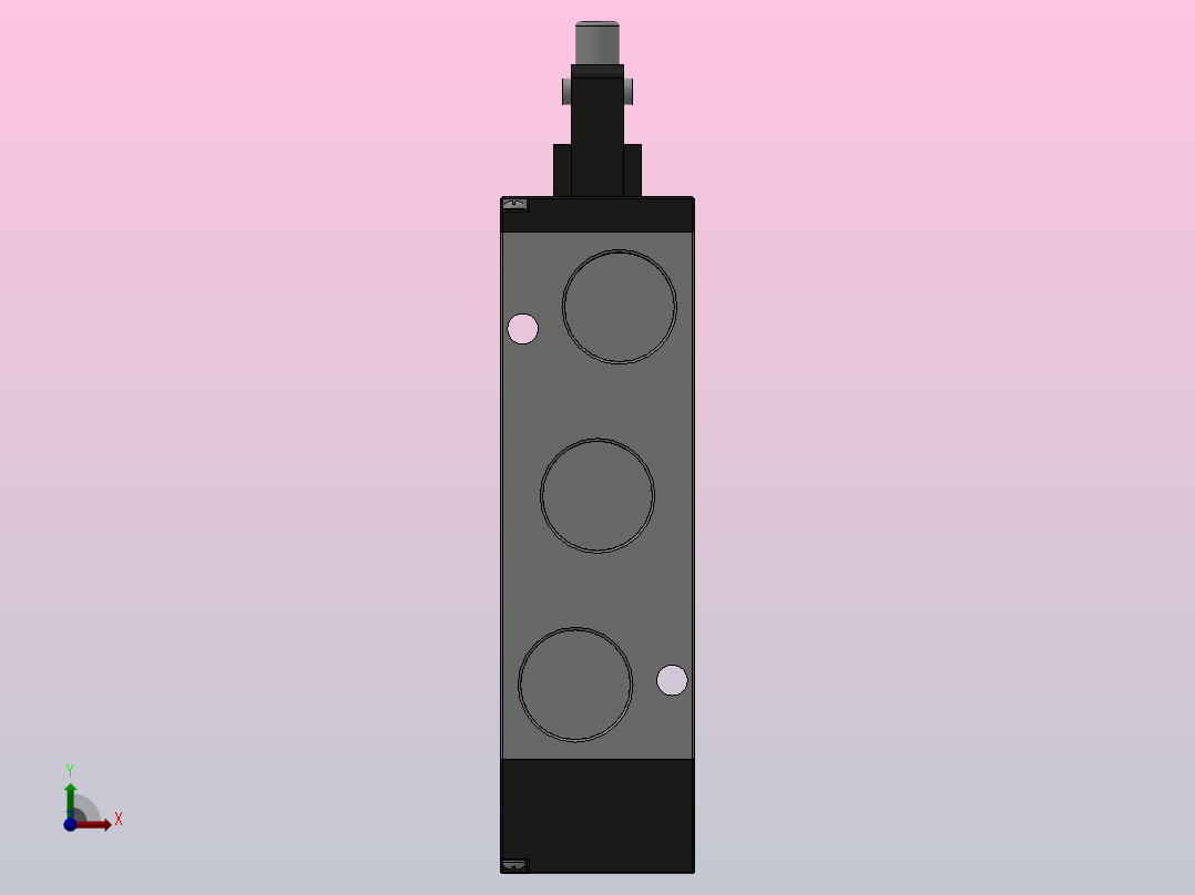 C系列机控换向阀Q23C1C-L8[Q25C1C-L3]前视图