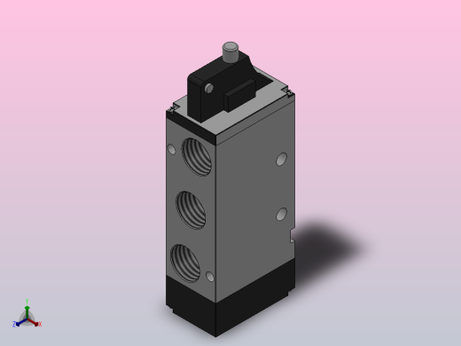 C系列机控换向阀Q23C1C-L8[Q25C1C-L3]正等轴测缩略图