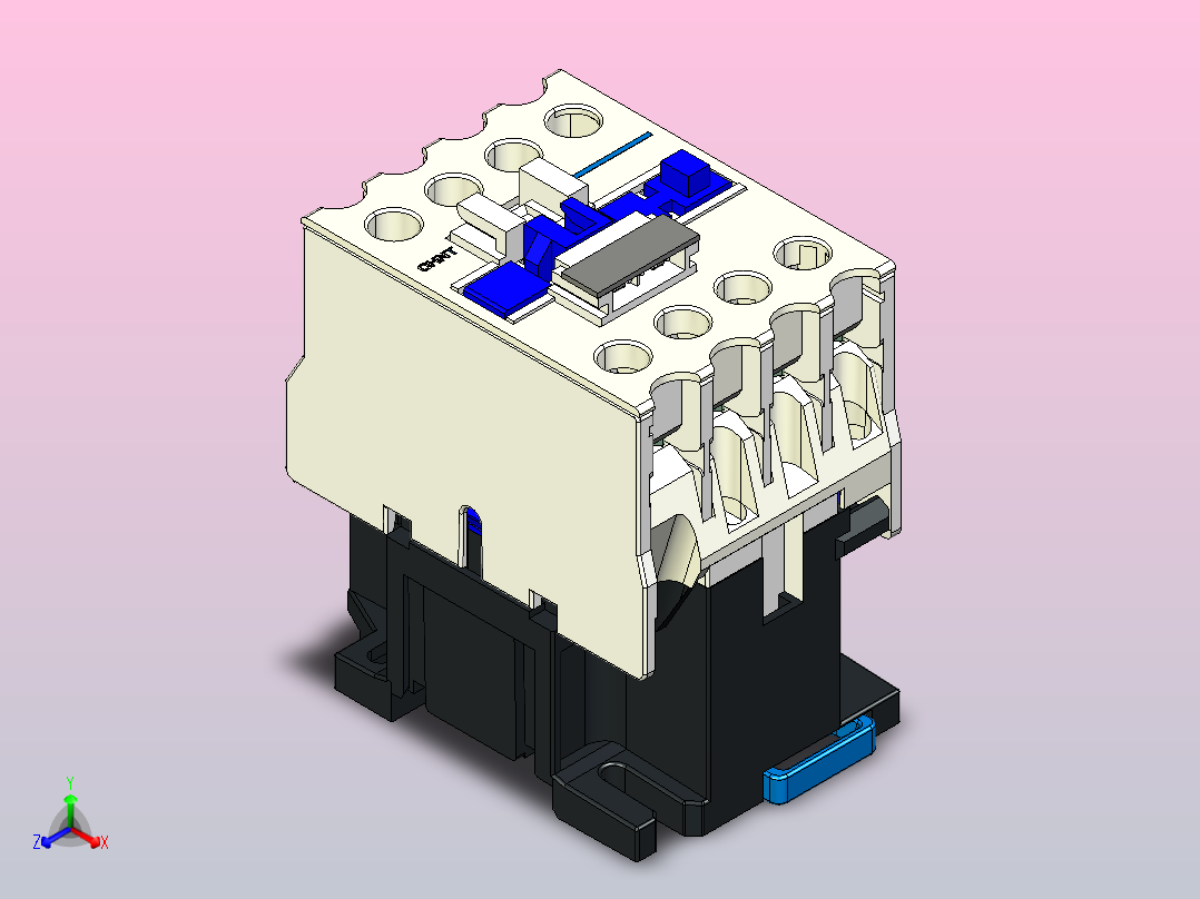 NC1-25交流接触器三维模型202204主视图