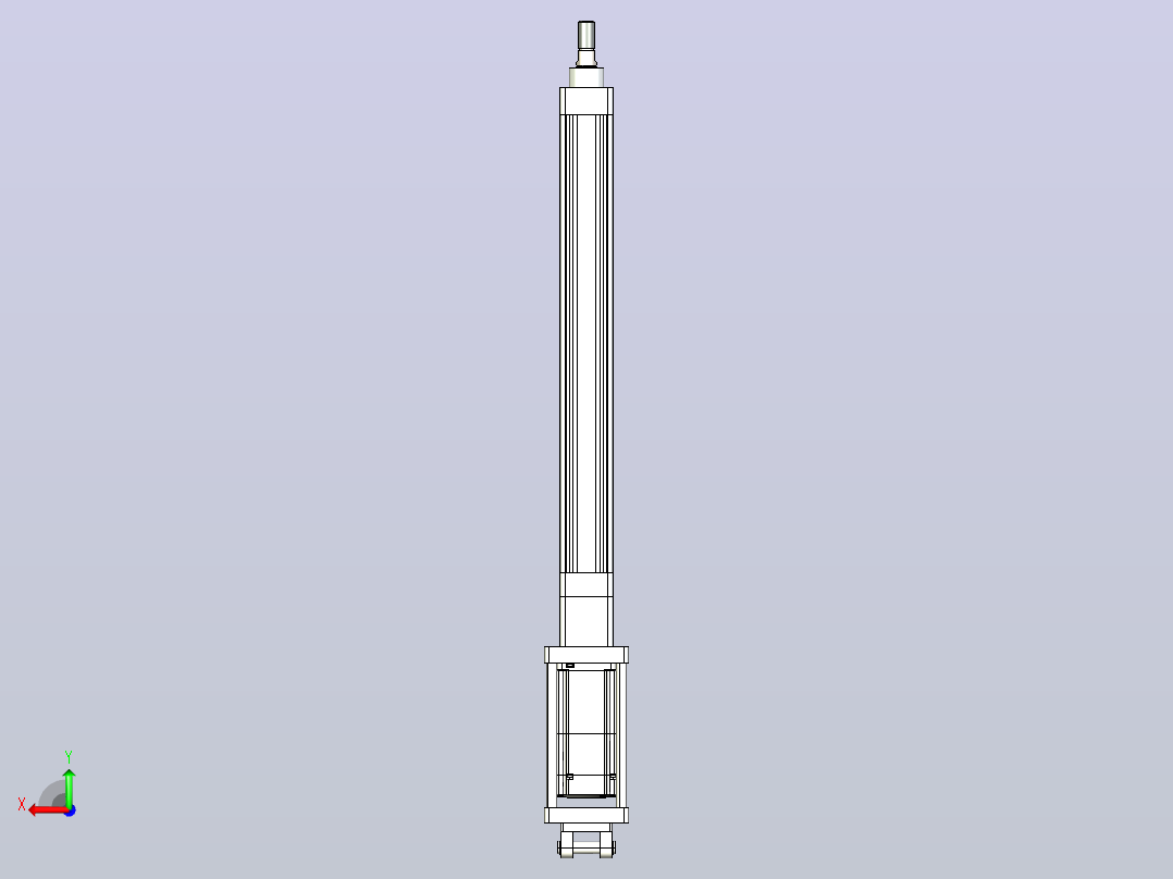 轻载电动缸TPA-ESR40-1210C-L350-M-CB-W-P40-C3后视图