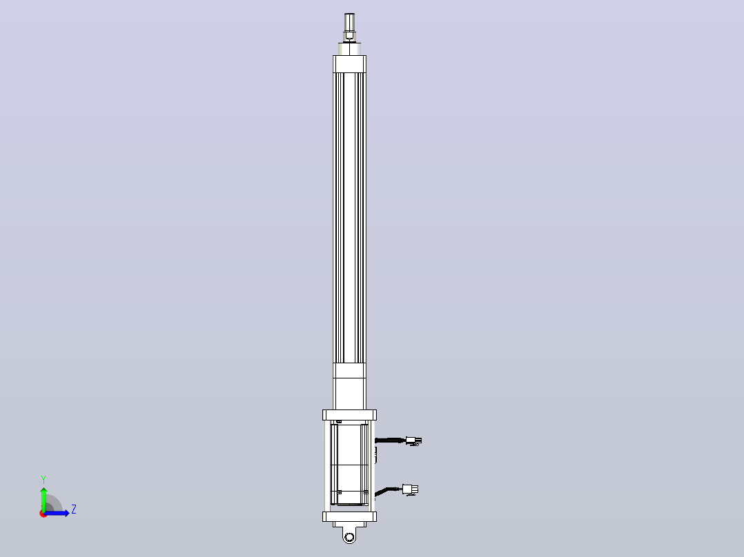 轻载电动缸TPA-ESR40-1210C-L350-M-CB-W-P40-C3左视图