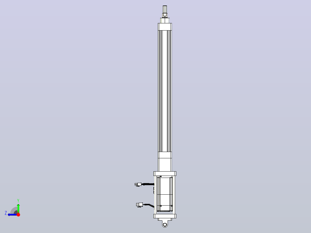 轻载电动缸TPA-ESR40-1210C-L350-M-CB-W-P40-C3右视图