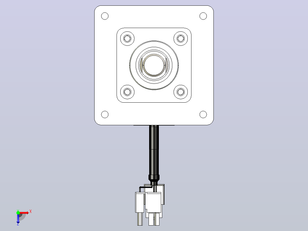 轻载电动缸TPA-ESR40-1210C-L350-M-CB-W-P40-C3俯视图