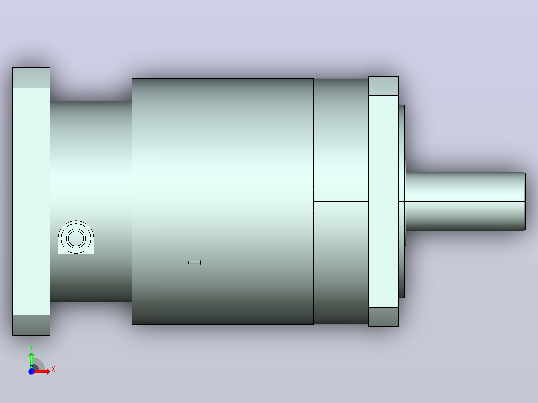 JTF160-L2 35-114.3-200-M12-ZJ经济型拉齿JTF160直齿行星减速机前视图
