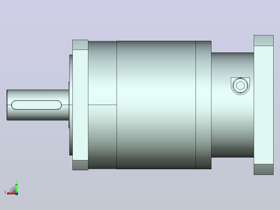JTF160-L2 35-114.3-200-M12-ZJ经济型拉齿JTF160直齿行星减速机后视图