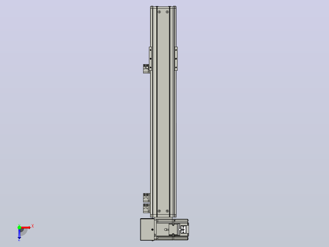 MT75BT半封闭皮带滑台[MT75BT.L80.400.LU.P40.C3]俯视图