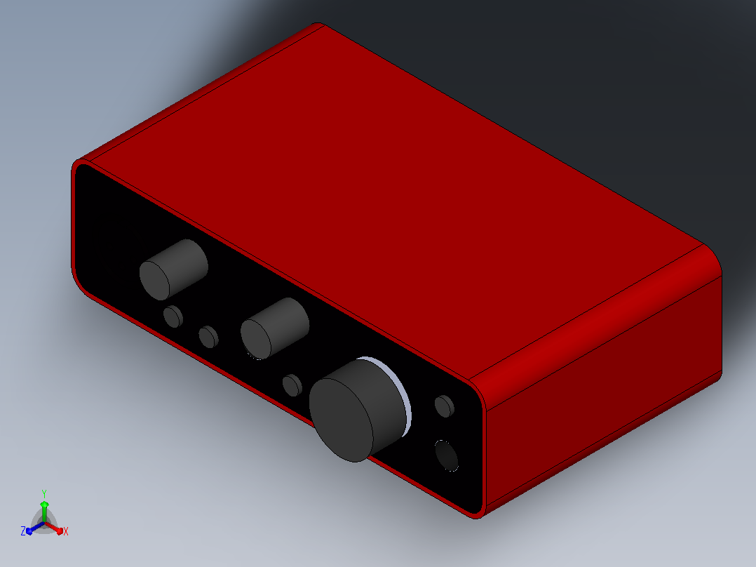 focusrite scarlet solo音频接口正等轴测图