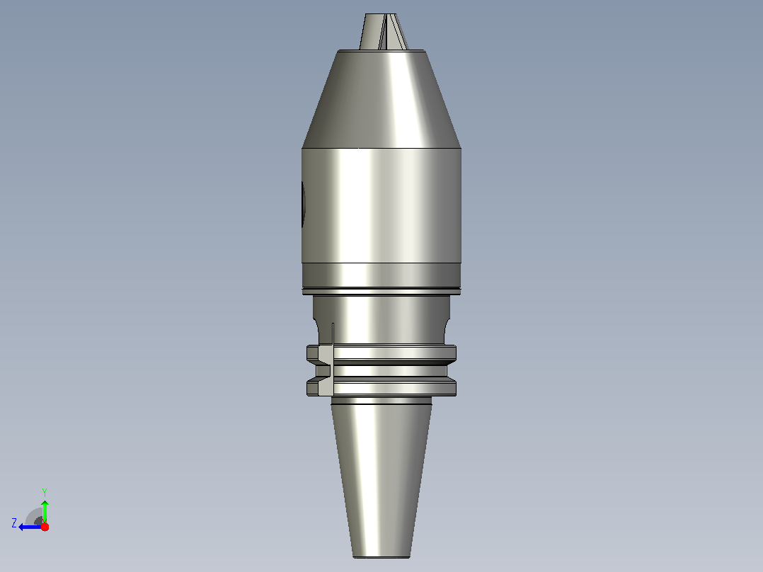 0-16毫米#30钻夹头，锥度7-24，用于数控机床右视图
