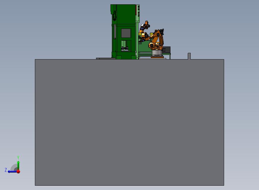 大型机器人装配流水线右视图