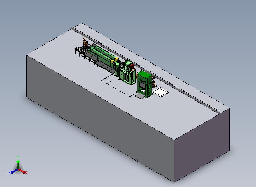 大型机器人装配流水线正等轴测图
