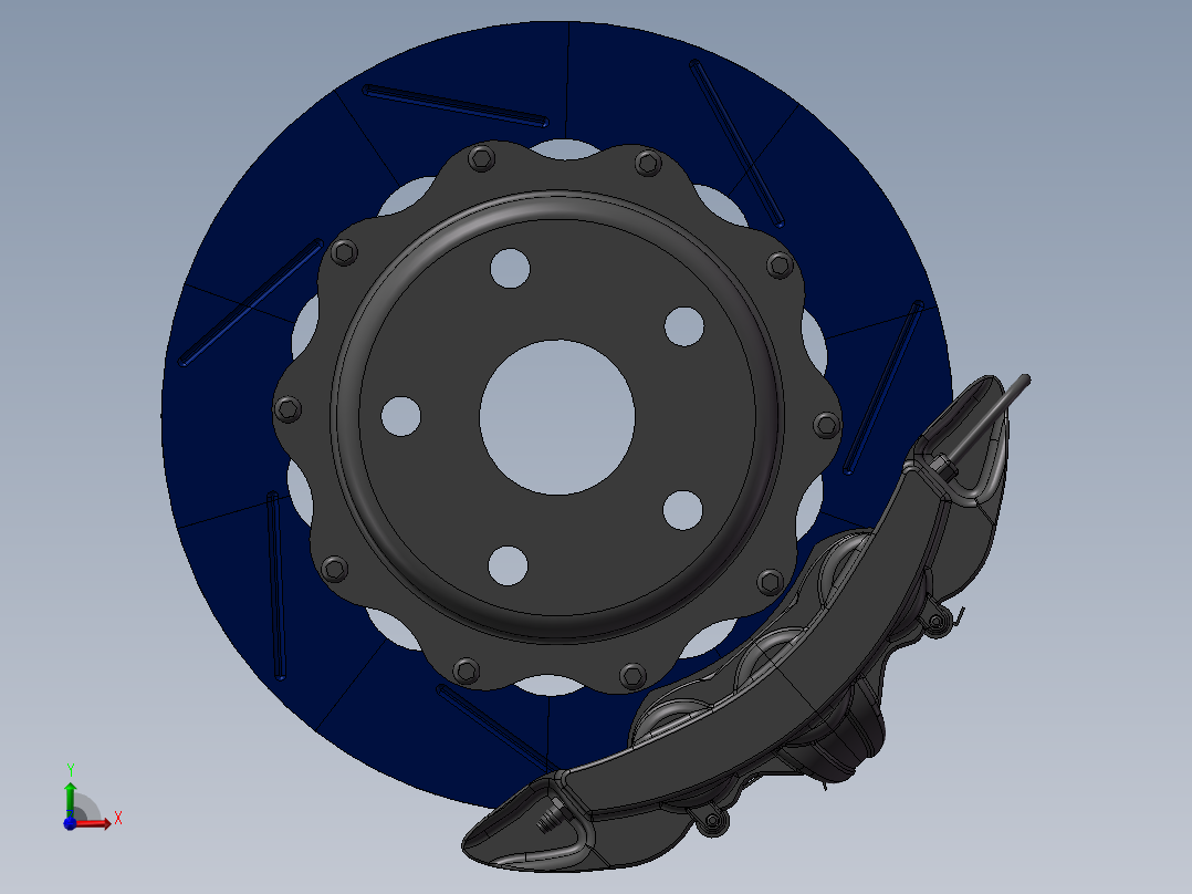 汽车盘式制动器前视图