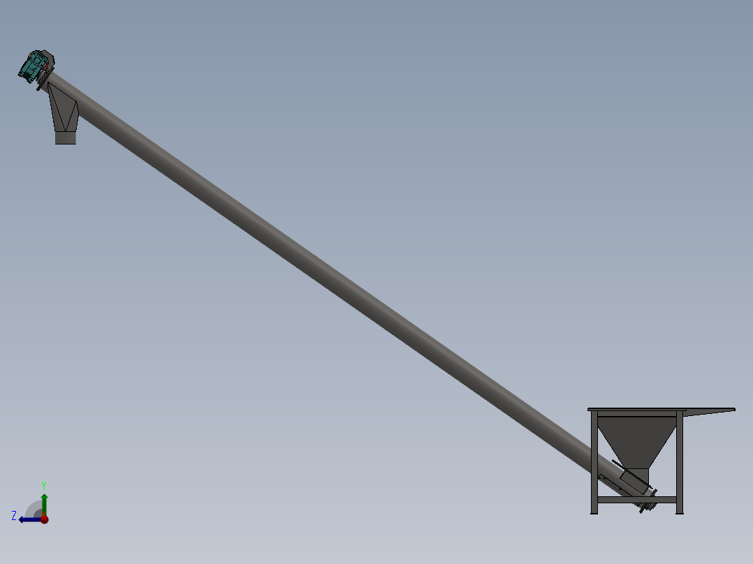 螺旋输送机3D模型右视图