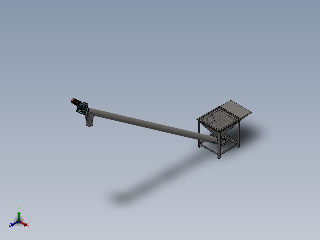 螺旋输送机3D模型正等轴测图