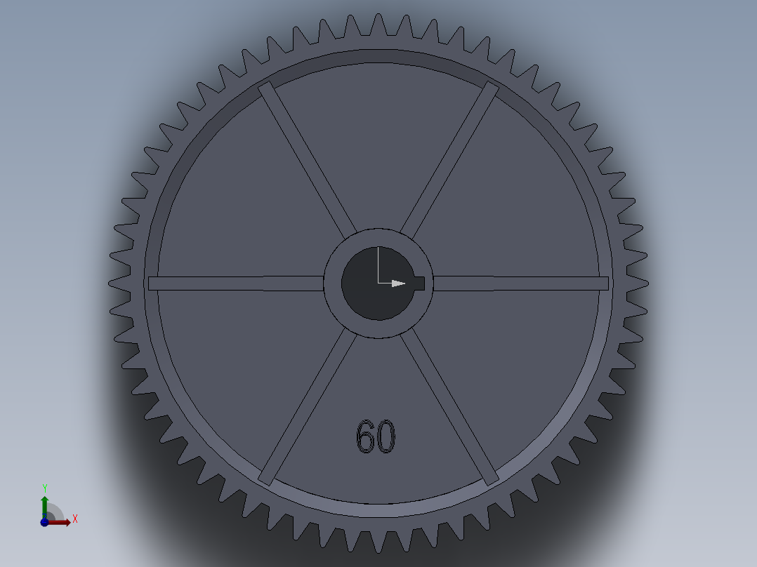 60齿轮前视图
