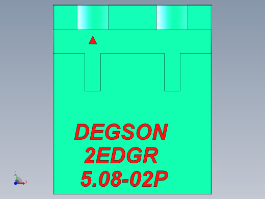 DEGSON 2EDG 系列 5.08mm 可插拔接线端子组-2EDGR-5.08-02P-14-00AH前视缩略图