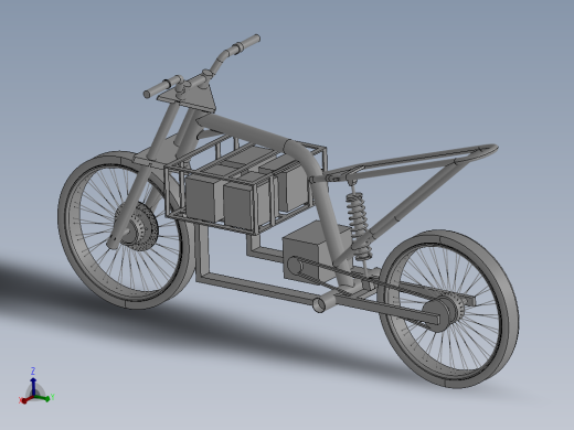 64---助力自行车框架模型sw2010三维图纸模型设计图纸