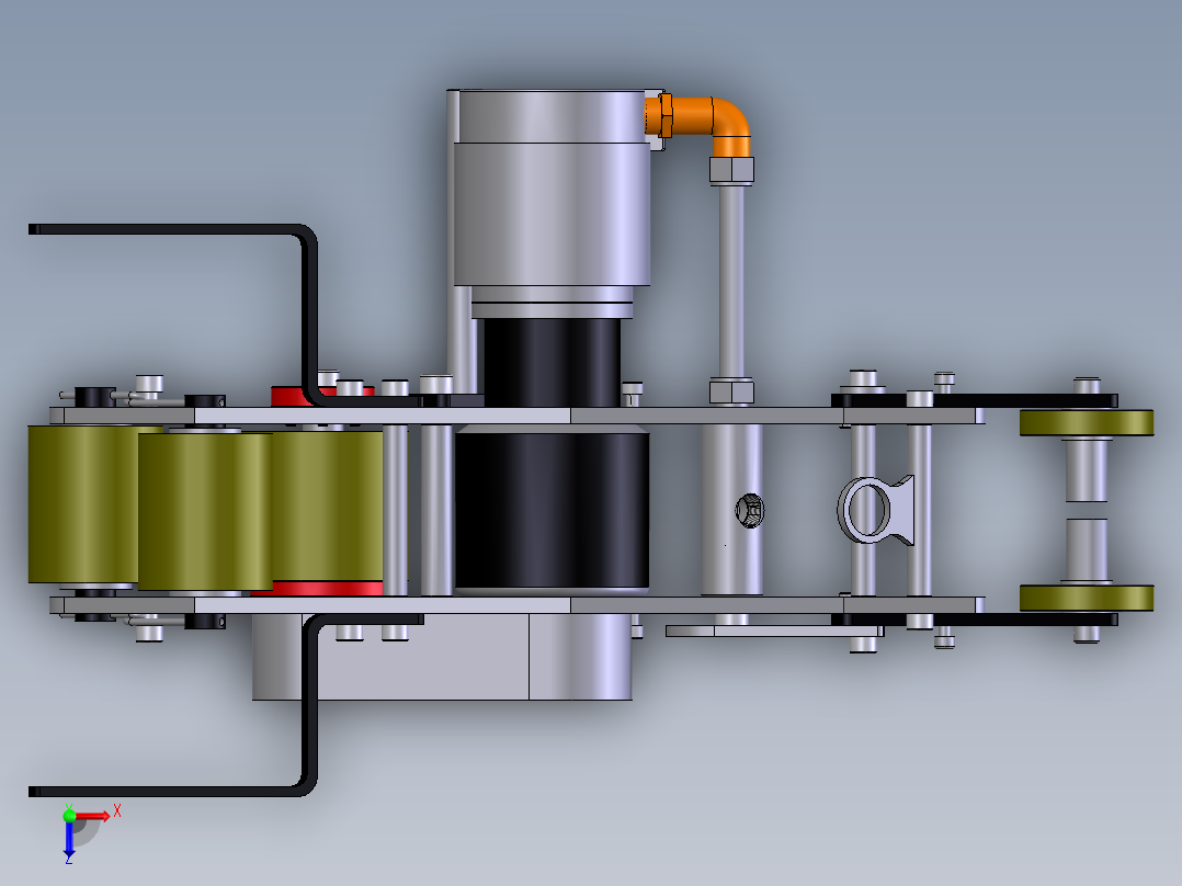 火车轨道助推器sw16可编辑 含设计计算俯视图
