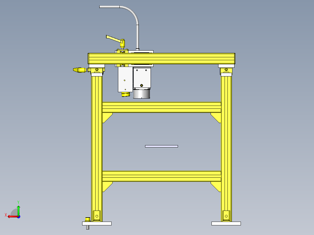 读码器定位机构后视图