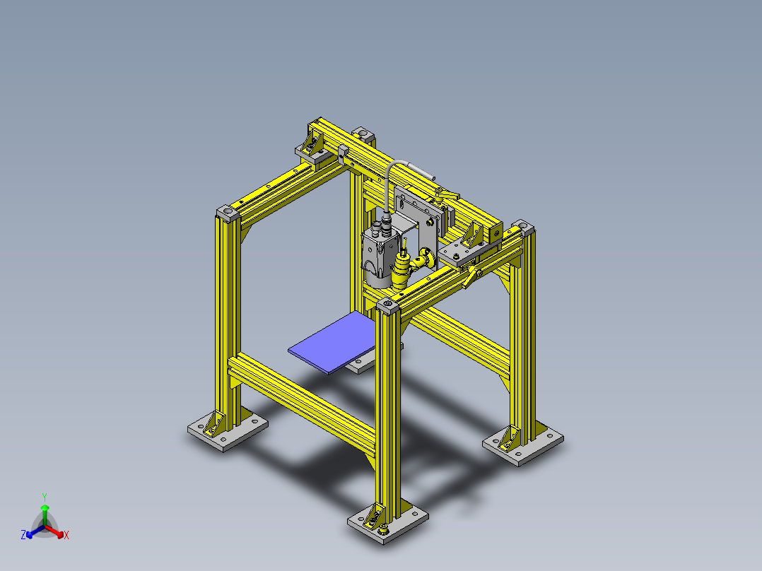 读码器定位机构正等轴测图