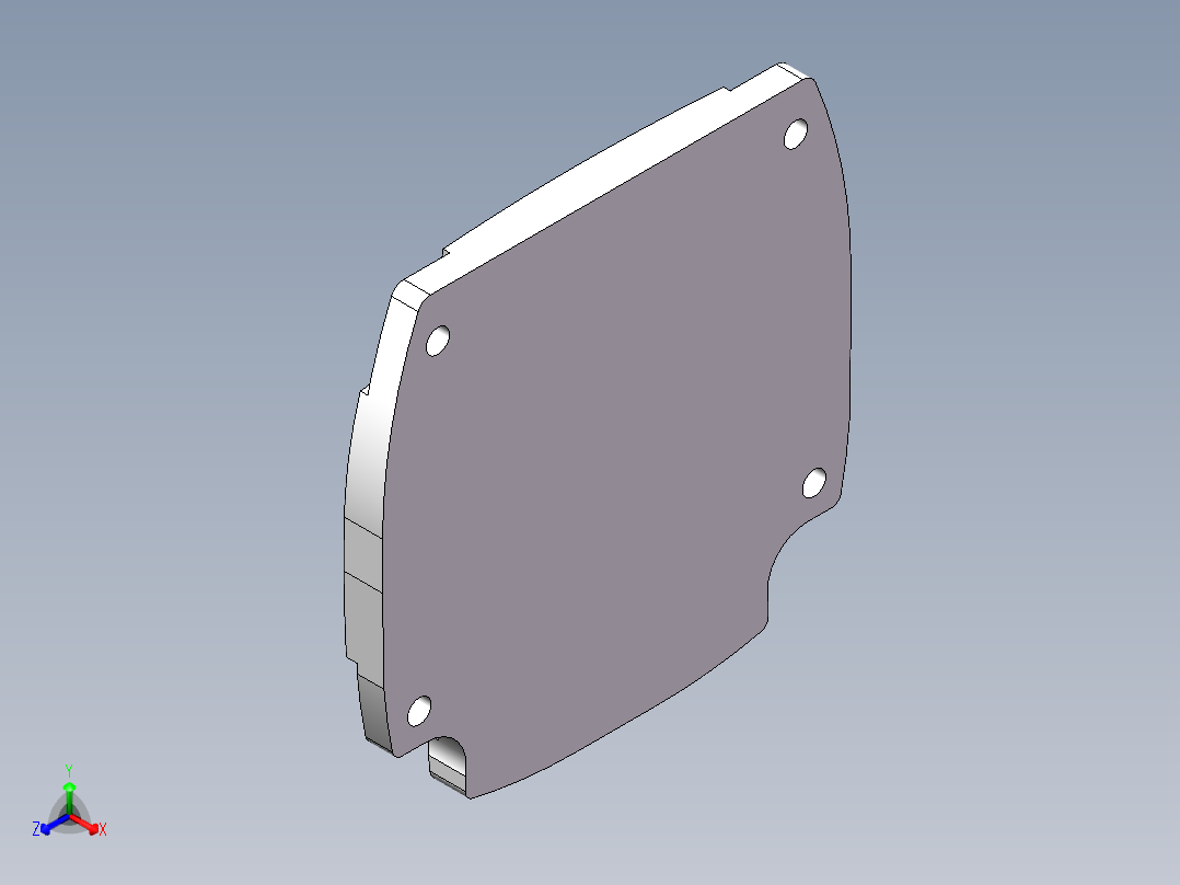异步电机BMH070_Abschlussdeckel正等轴测图