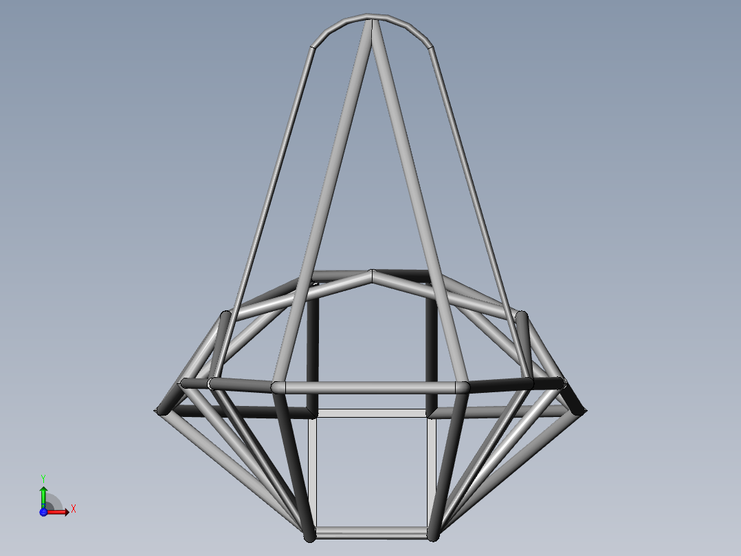025-方程式赛车框架前视图