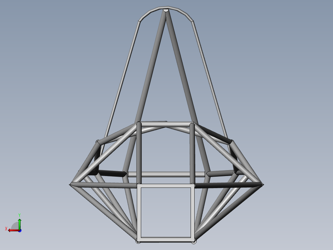 025-方程式赛车框架后视图