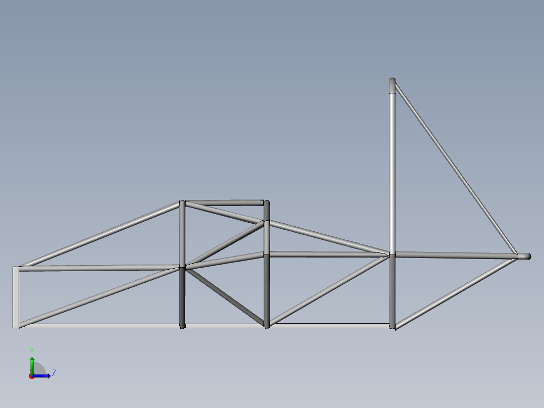 025-方程式赛车框架左视图