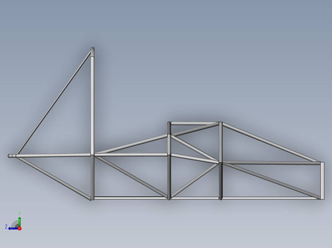 025-方程式赛车框架右视图