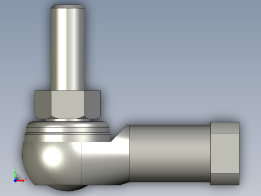 THK杆端球面接头3D模型IGS格式前视缩略图