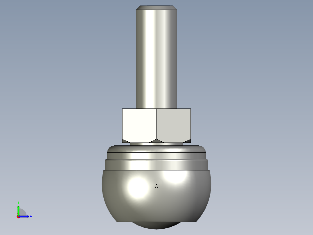 THK杆端球面接头3D模型IGS格式左视图
