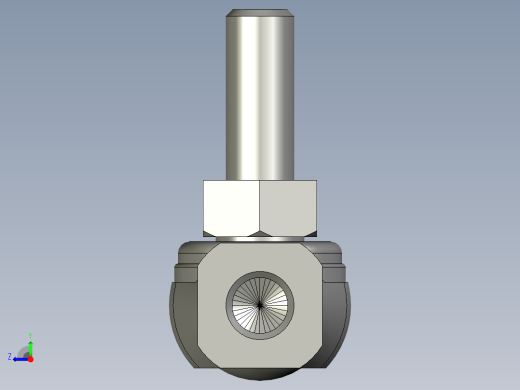 THK杆端球面接头3D模型IGS格式右视缩略图