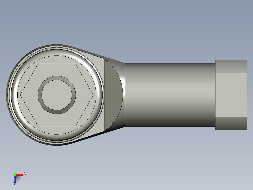 THK杆端球面接头3D模型IGS格式俯视图