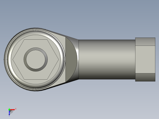 THK杆端球面接头3D模型IGS格式俯视缩略图