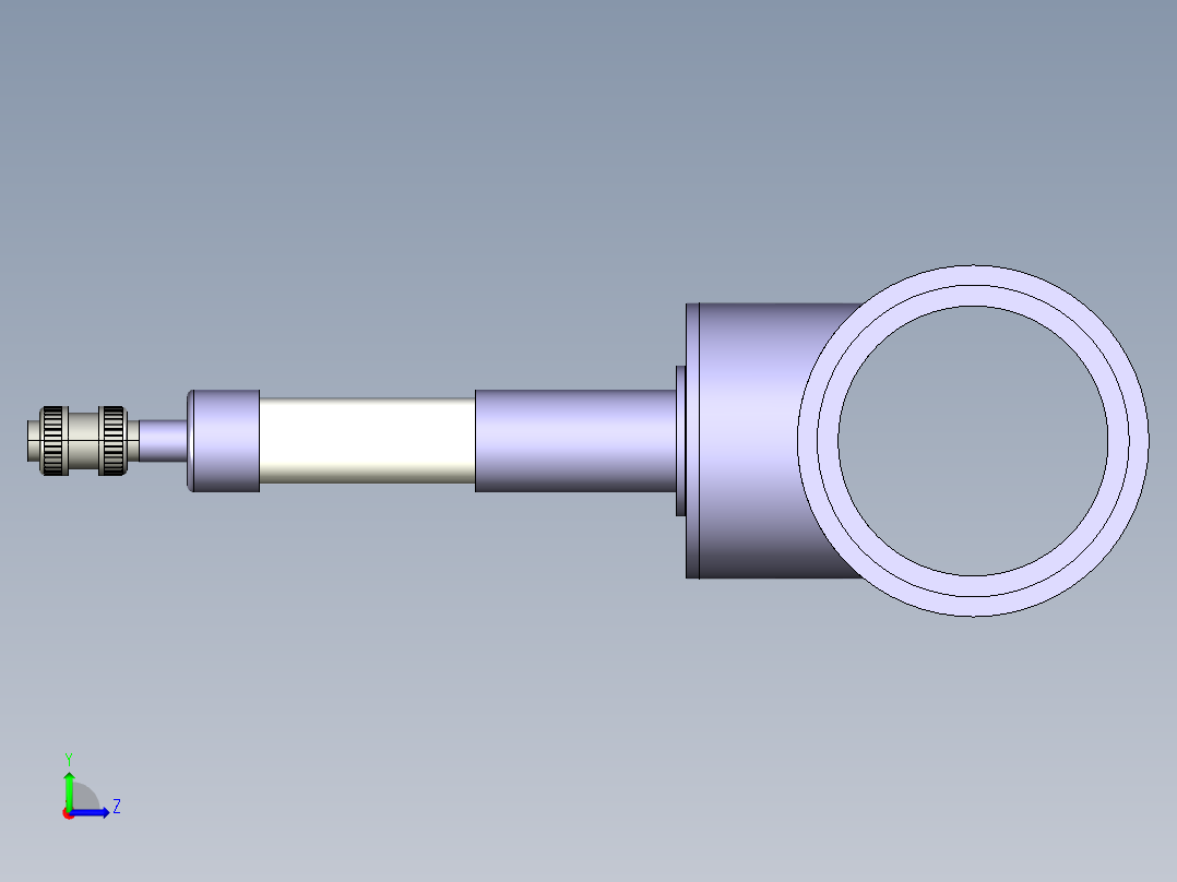 [PVC] 低点排放高点通风三通[泄漏检测端口]Low Point Drain-High Point Vent Tee [Leak Detection Port]左视图