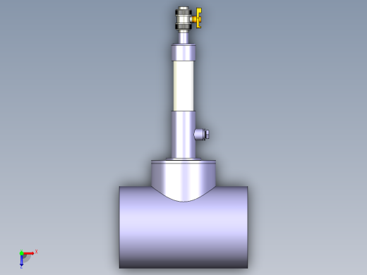[PVC] 低点排放高点通风三通[泄漏检测端口]Low Point Drain-High Point Vent Tee [Leak Detection Port]俯视缩略图