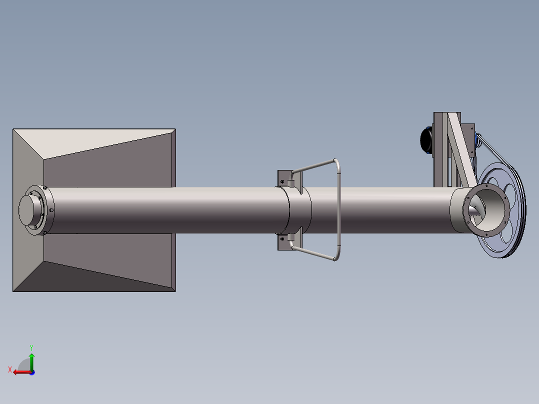 轮胎粉末装袋机——螺旋输送后视图