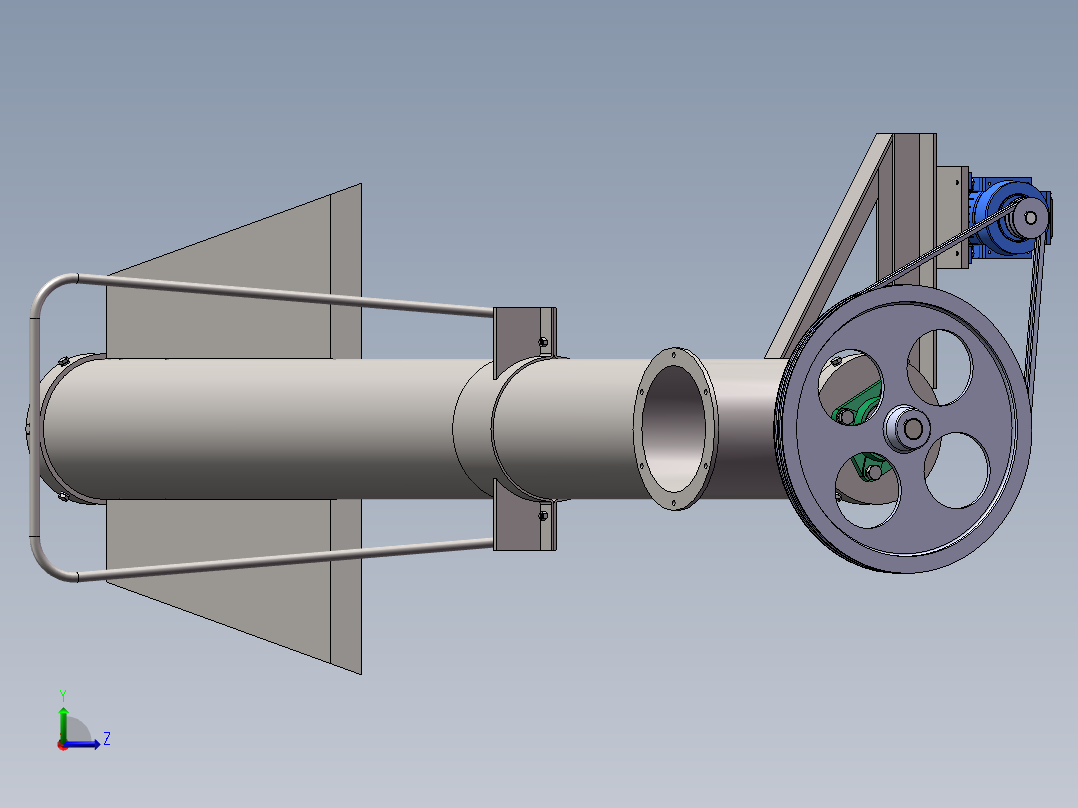 轮胎粉末装袋机——螺旋输送左视图