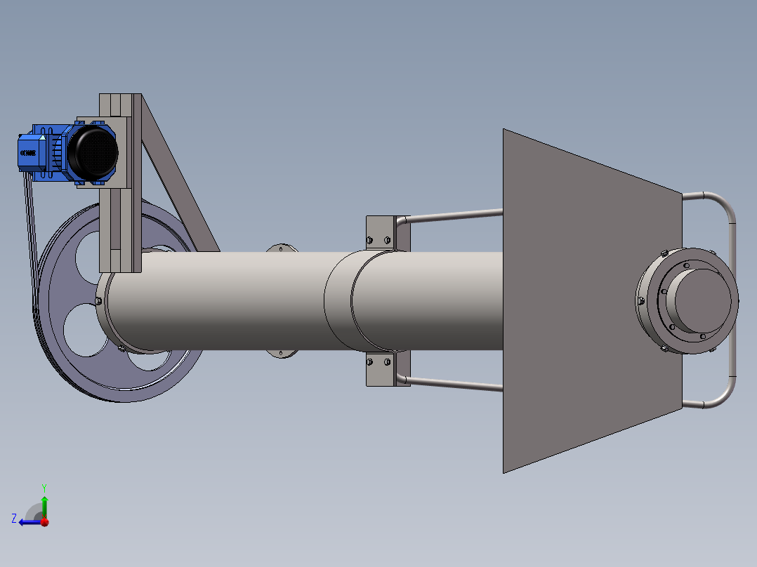 轮胎粉末装袋机——螺旋输送右视图