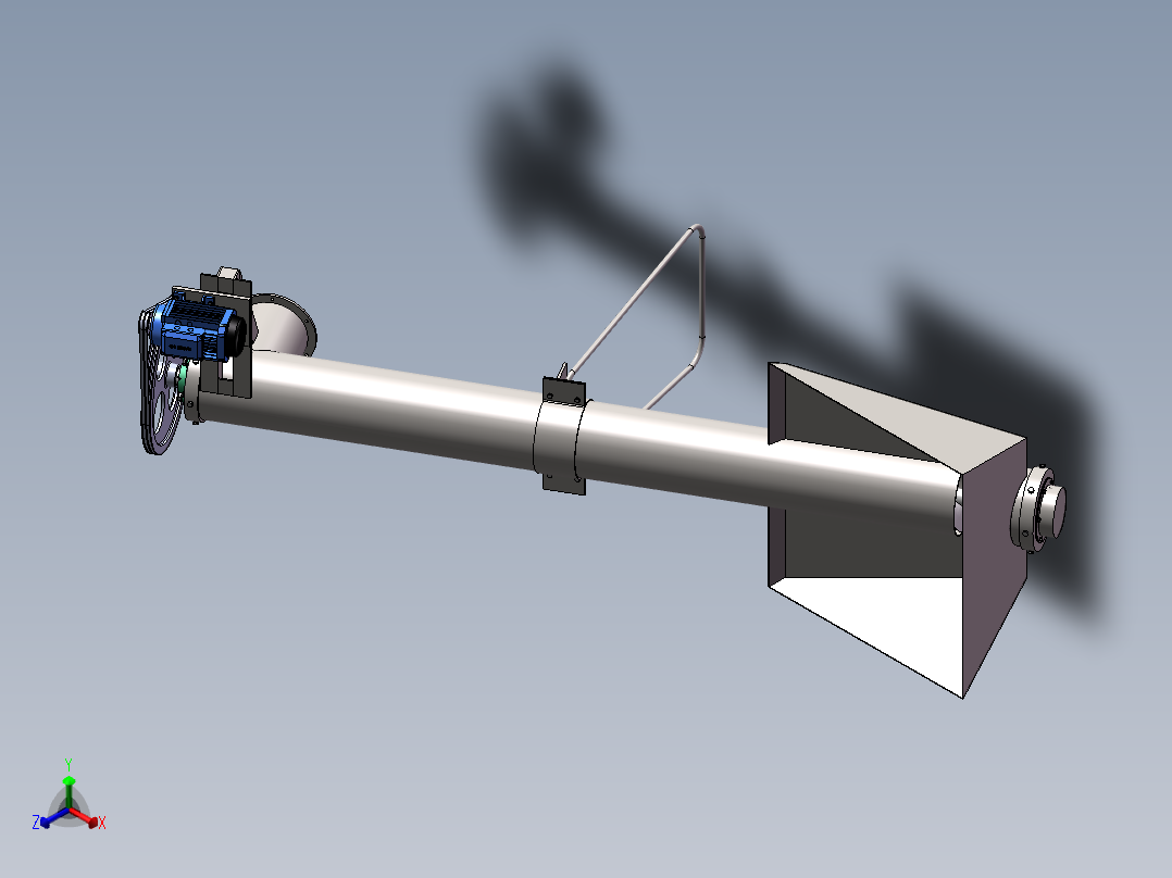 轮胎粉末装袋机——螺旋输送正等轴测图