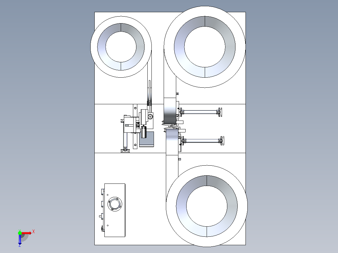 52夹子组装机俯视图