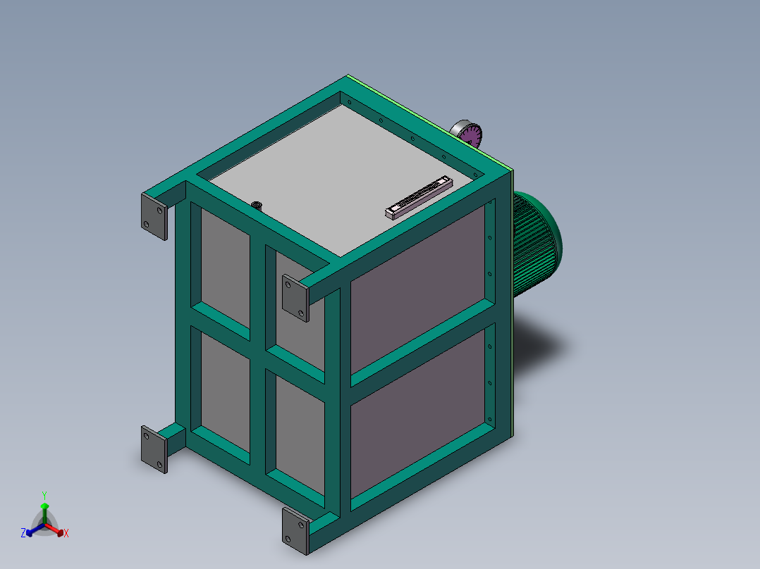 剁锉机油源正等轴测图