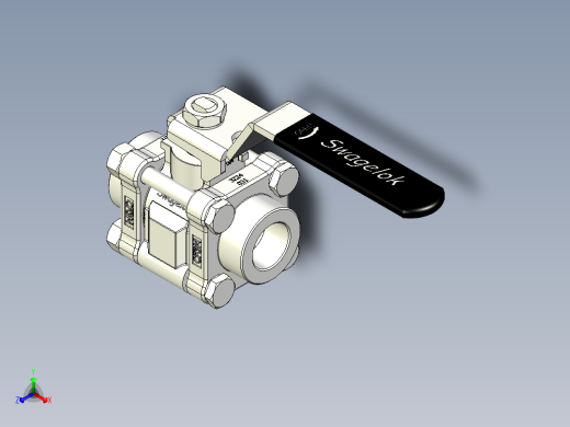 不锈钢 3 件式 60 系列球阀，增强 PTFE 阀座，0.5英寸 FNPT