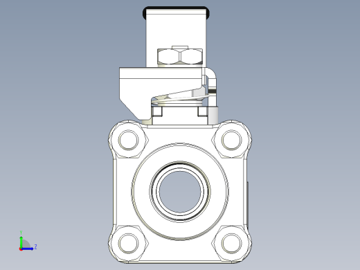 不锈钢 3 件式 60 系列球阀，增强 PTFE 阀座，0.5英寸 FNPT左视缩略图